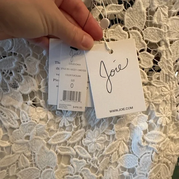 NWT White lace Joie Celedonia dress, size 0. Never worn. Bridal! - Picture 8 of 8
